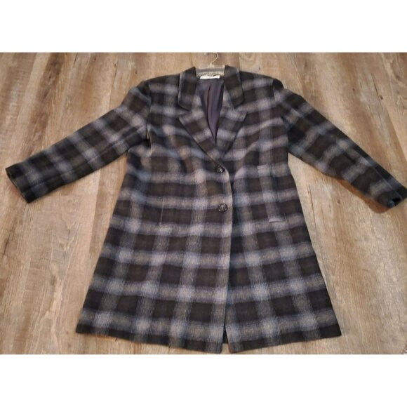 Pierre Dumas Jackets & Blazers - Pierre Dumas Boho Vintage Sz Small (8-10) Wool Jacket-Long Blazer blk, blue, gry
